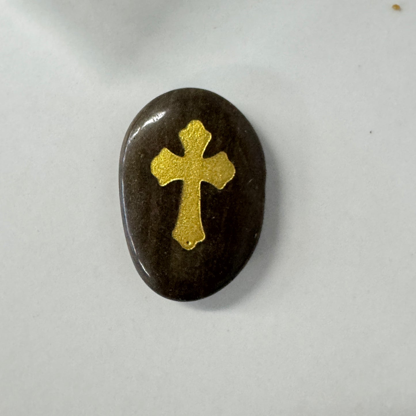 GALESENA Cross engraved artificial stones for baptism, christening, holy communion