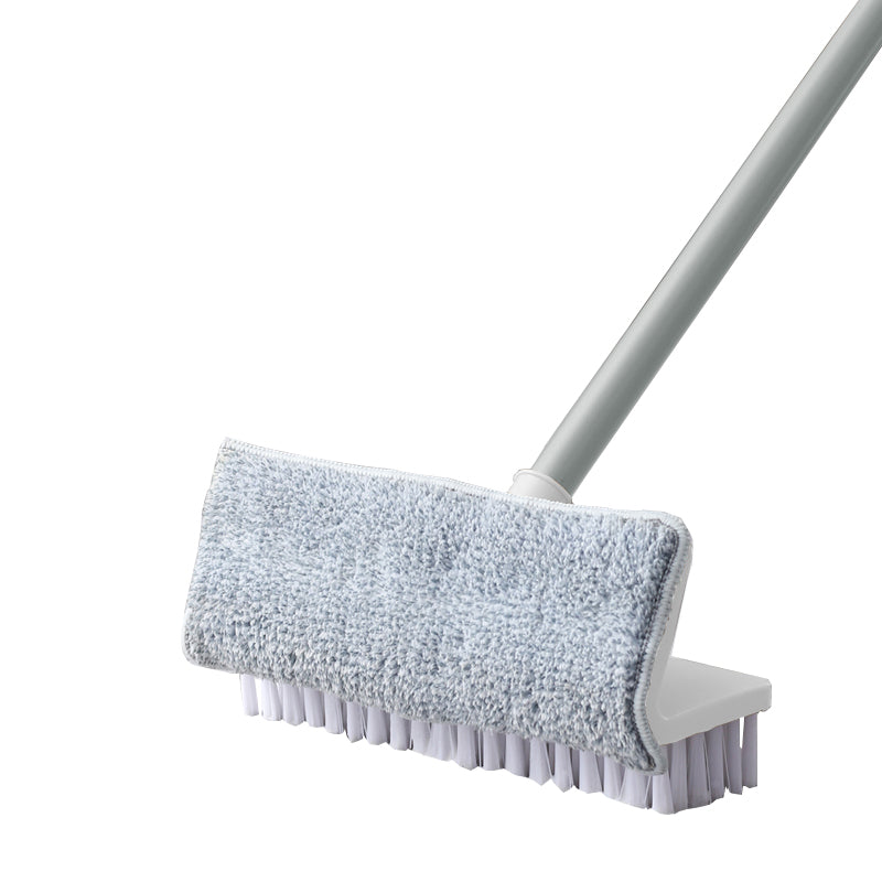 GALESENA 1PC retractable long handle 2-in-1 floor brush, mops, suitable for bathroom, deck, bathtub, tile, kitchen, swimming pool, patio, garage cleaning Steel Glass