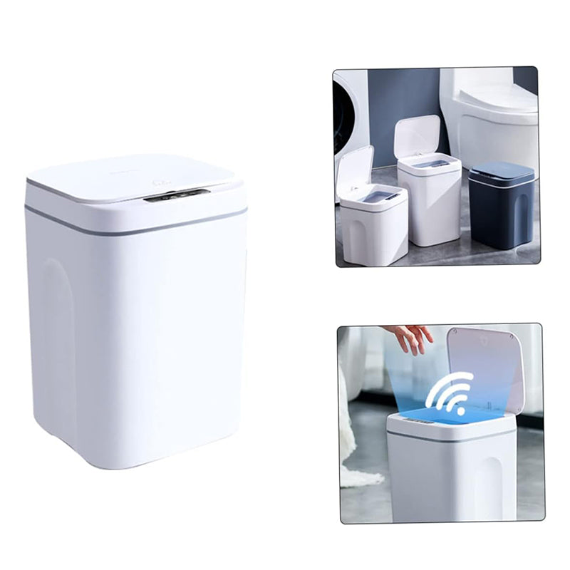 GALESENA Touchless Bin Trash Can Smart Sensor Waste Bin Electric Touchless Bin Automatic Mute With Cover For Kitchen Bedroom 12L,Trash cans for household purposes