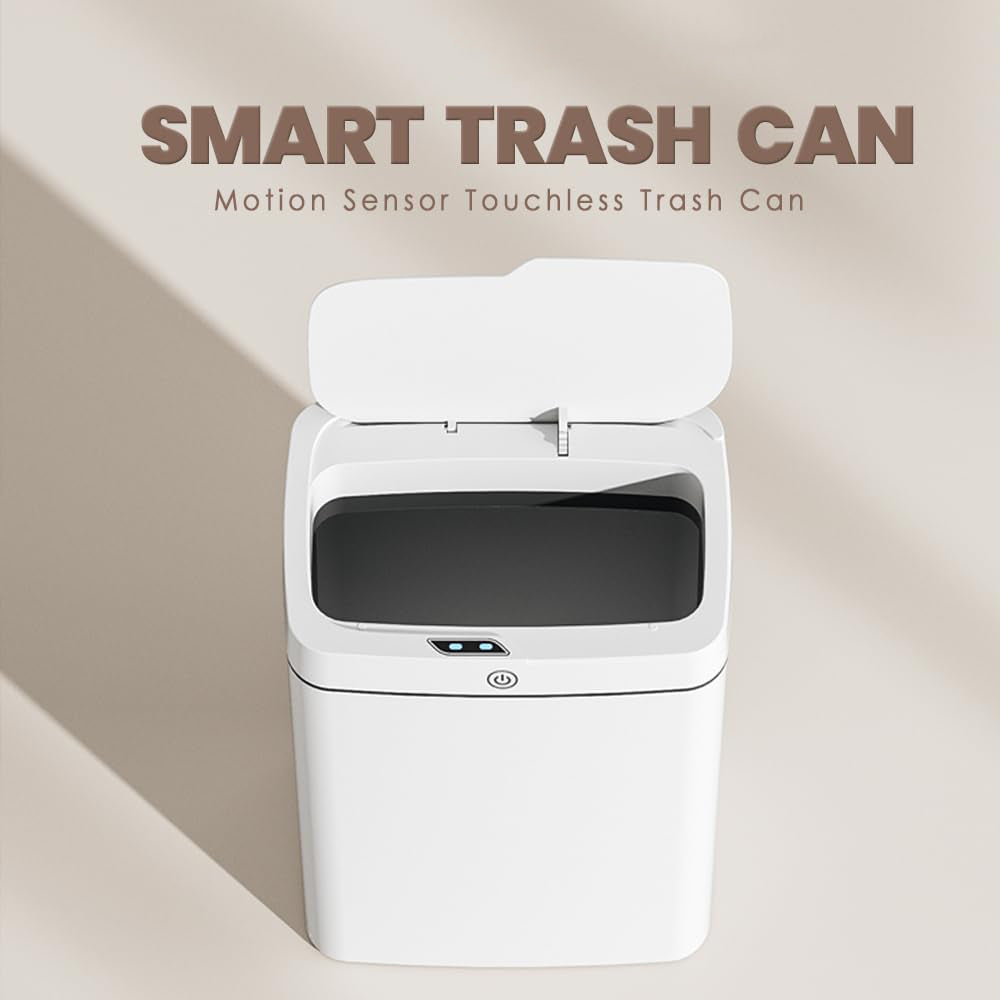GALESENA Automatic Trash Can, Trash cans for household purposes,Smart Plastics Touchless Garbage Can, 4 Gallon Smart Trash Bin, Self Sealing Motion Sensor Bins For Kitchen, Office Toilet