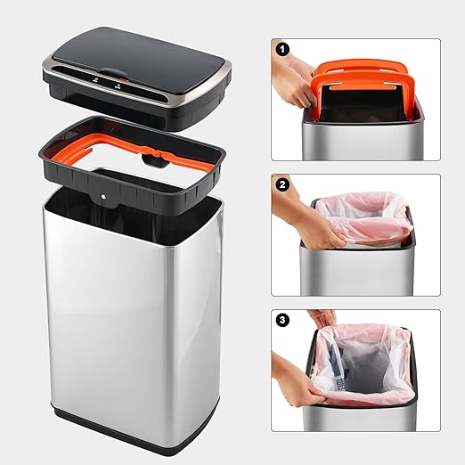 5112 Stainless Steal Induction Trash Bin