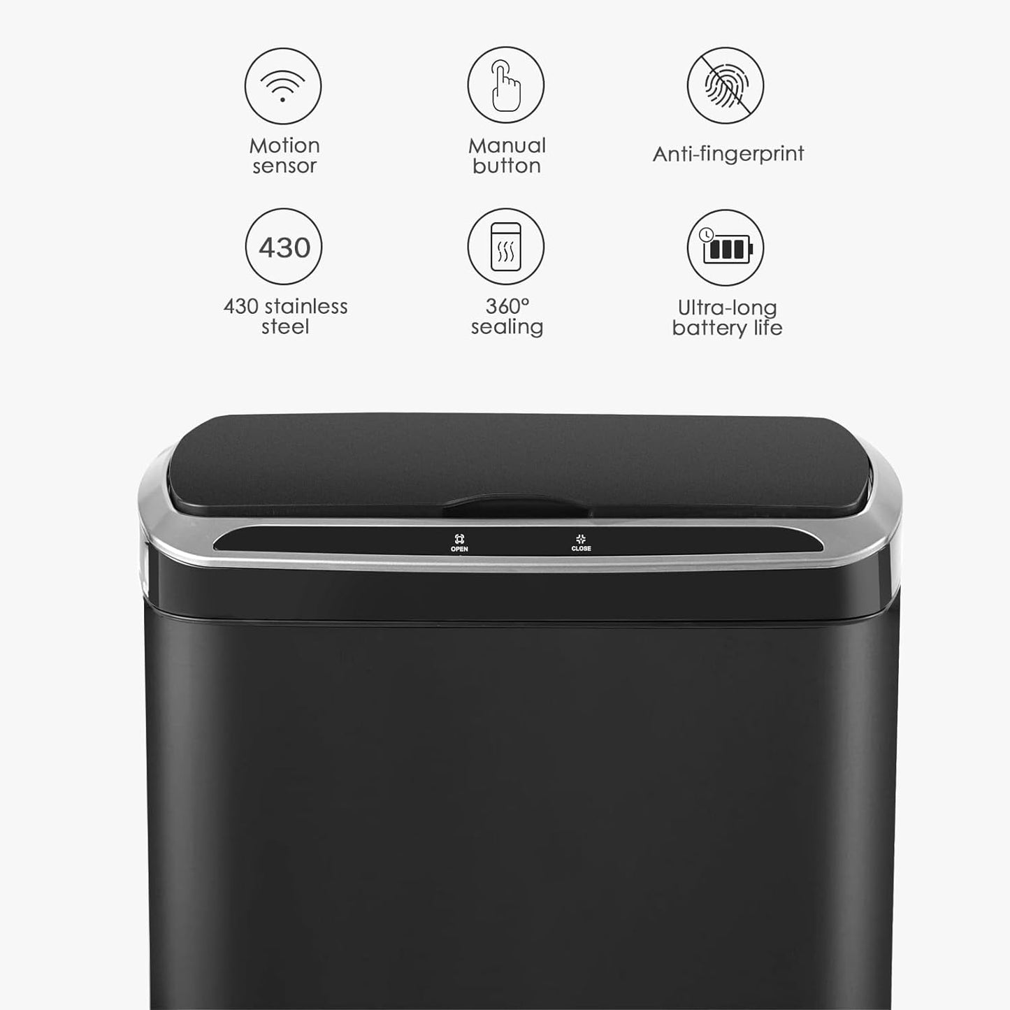 5112 Stainless Steal Induction Trash Bin