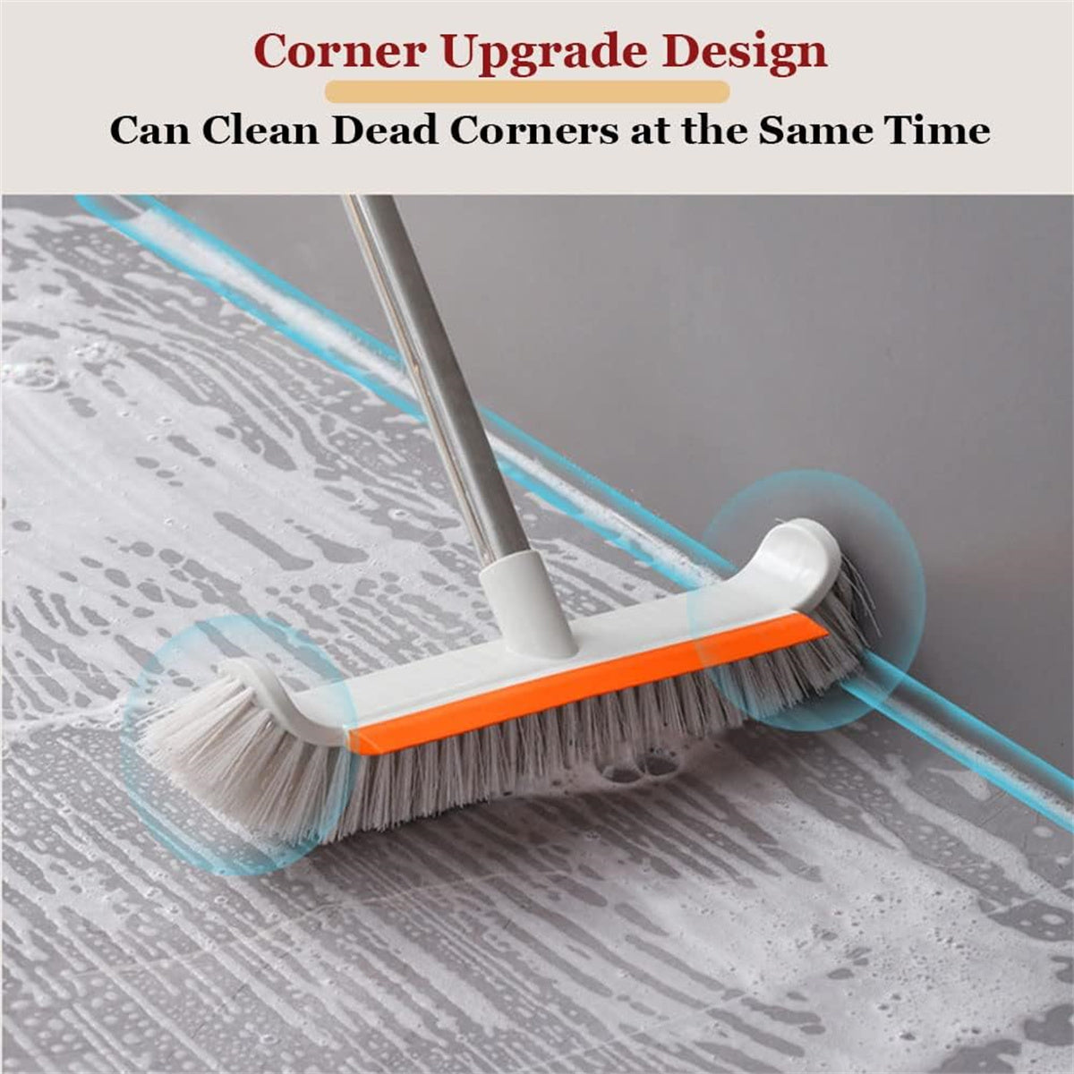 GALESENA 1PC Sepetrel Pool Brush with Curved Edges, Extra-Wide Heavy Duty Pool Cleaning Brushes with Reinforced Aluminum Back, Strong Bristles, Fits Standard Pool Poles – Safe for Vinyl Liners