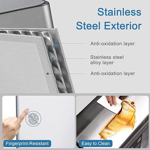 5112 Stainless Steal Induction Trash Bin