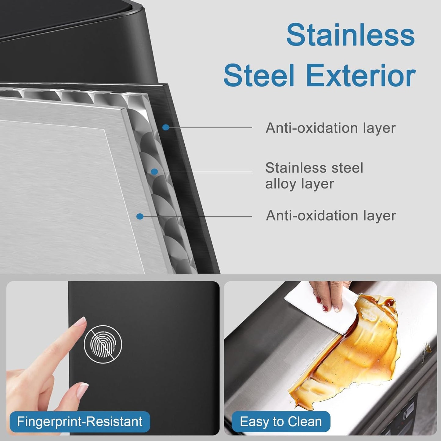 5112 Stainless Steal Induction Trash Bin