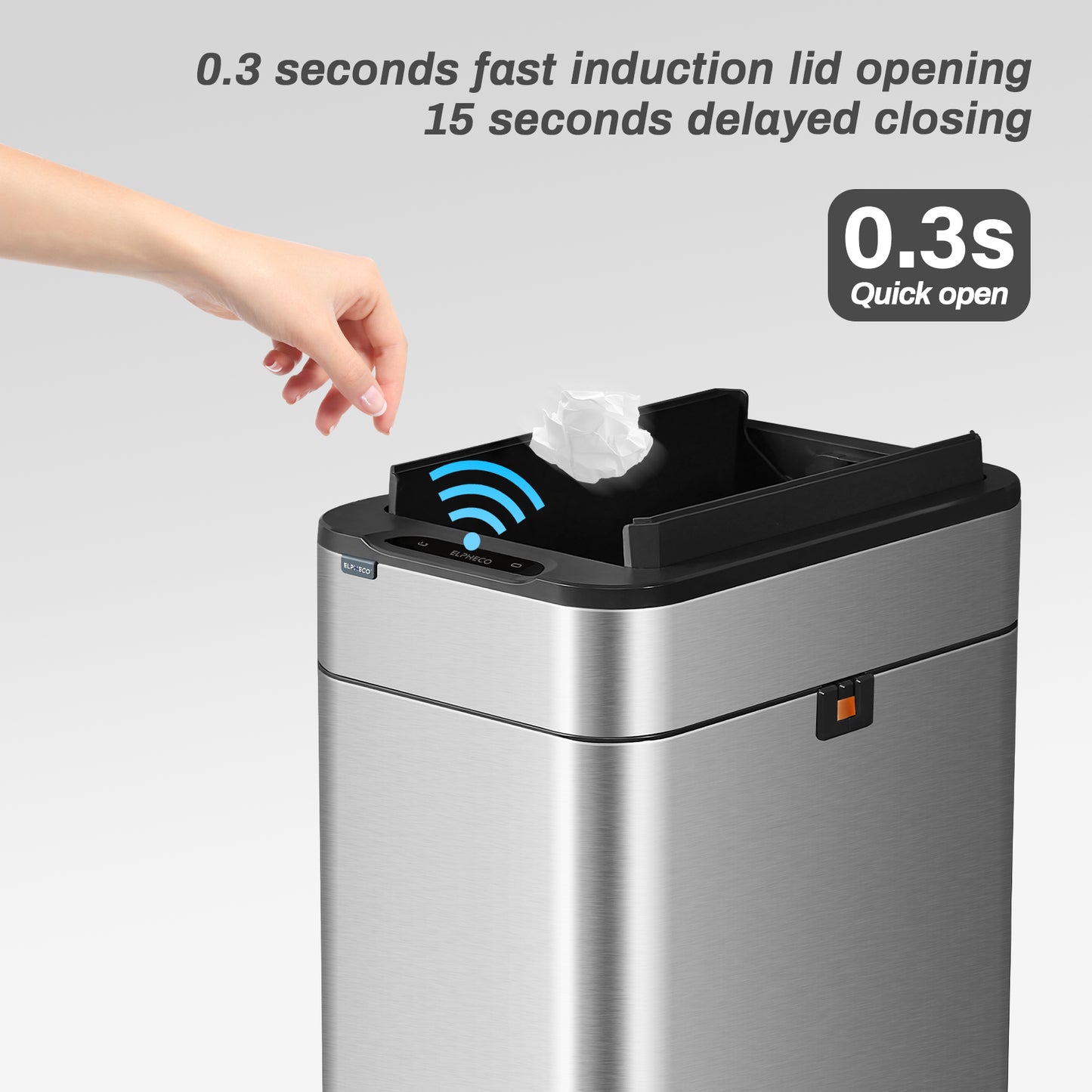 5535 Stainless Steel Induction Trash Bin