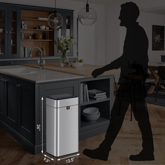 7535 Stainless Steel Induction Trash Bin