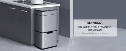 8892 Stainless Steel Induction Trash Bin