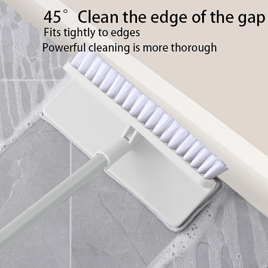 GALESENA 1PC retractable long handle 2-in-1 floor brush, mops, suitable for bathroom, deck, bathtub, tile, kitchen, swimming pool, patio, garage cleaning Steel Glass
