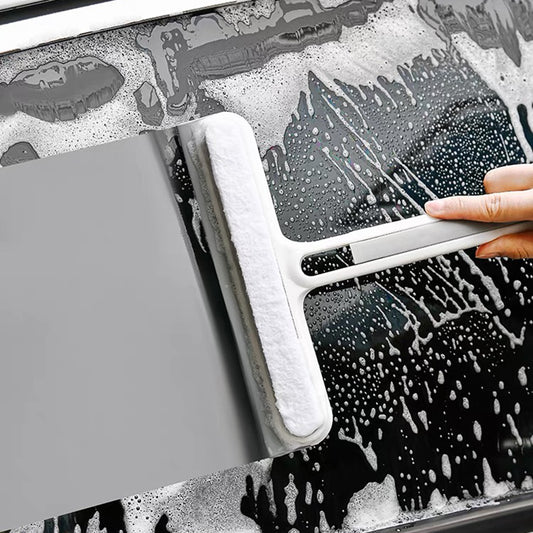 GALESENA 4-in-1 Multi-Purpose Cleaning Tool,Cleaning Brushes : Squeegee, Sponge, Brush & Spatula for Windows, Shower Doors, Smooth Surfaces