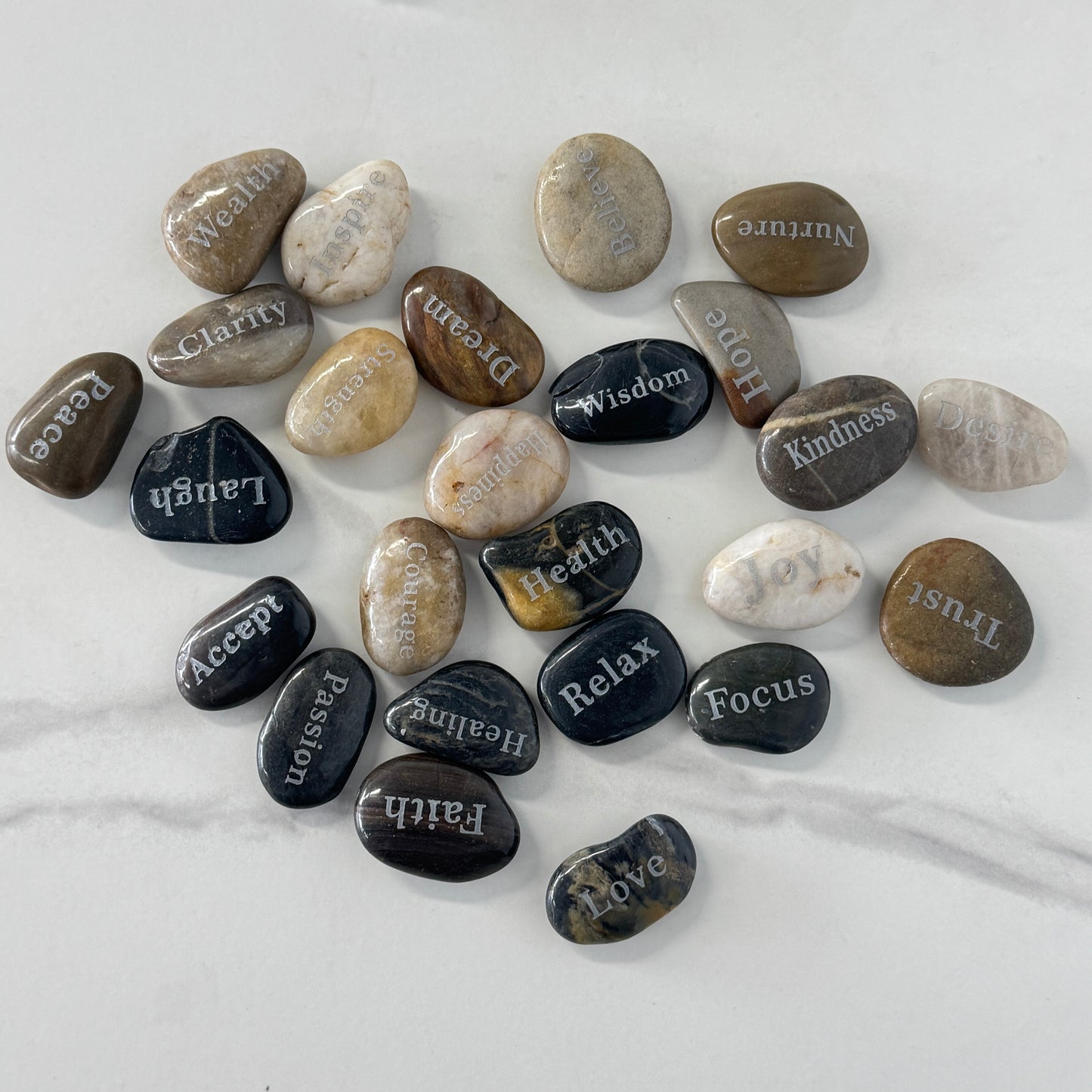 GALESENA Smooth natural stones for meditation, home decor and gifts
