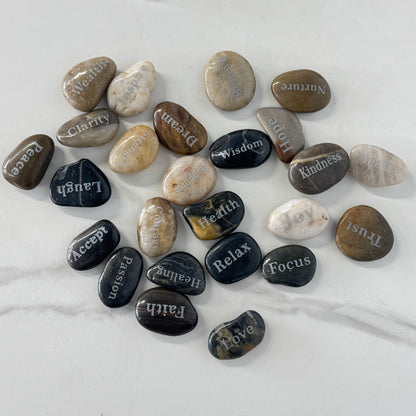 GALESENA Smooth natural stones for meditation, home decor and gifts