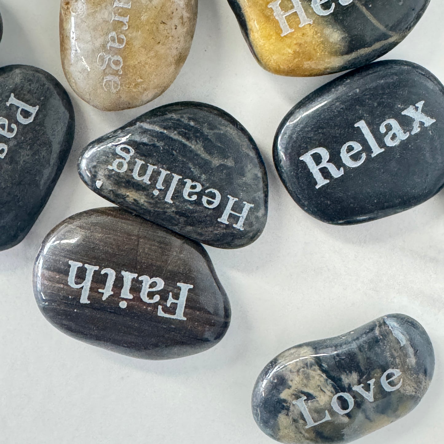 GALESENA Smooth natural stones for meditation, home decor and gifts