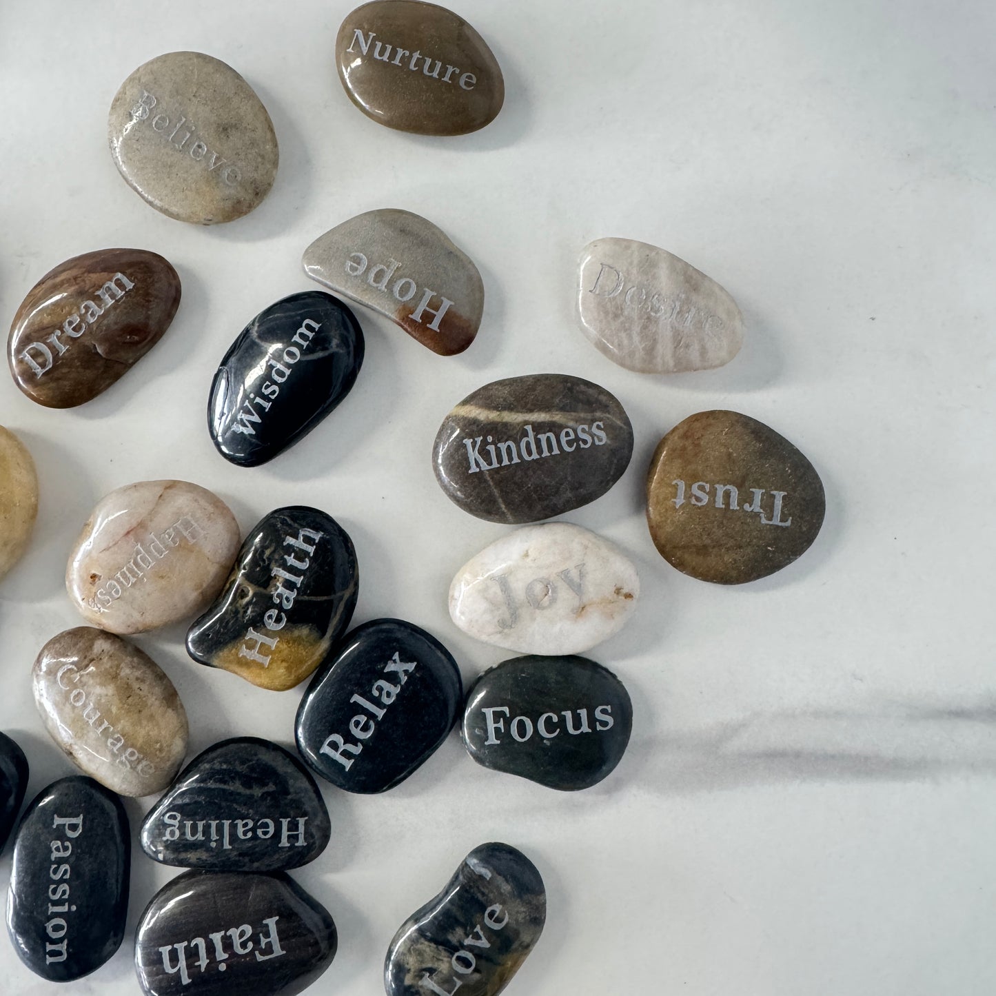 GALESENA Smooth natural stones for meditation, home decor and gifts
