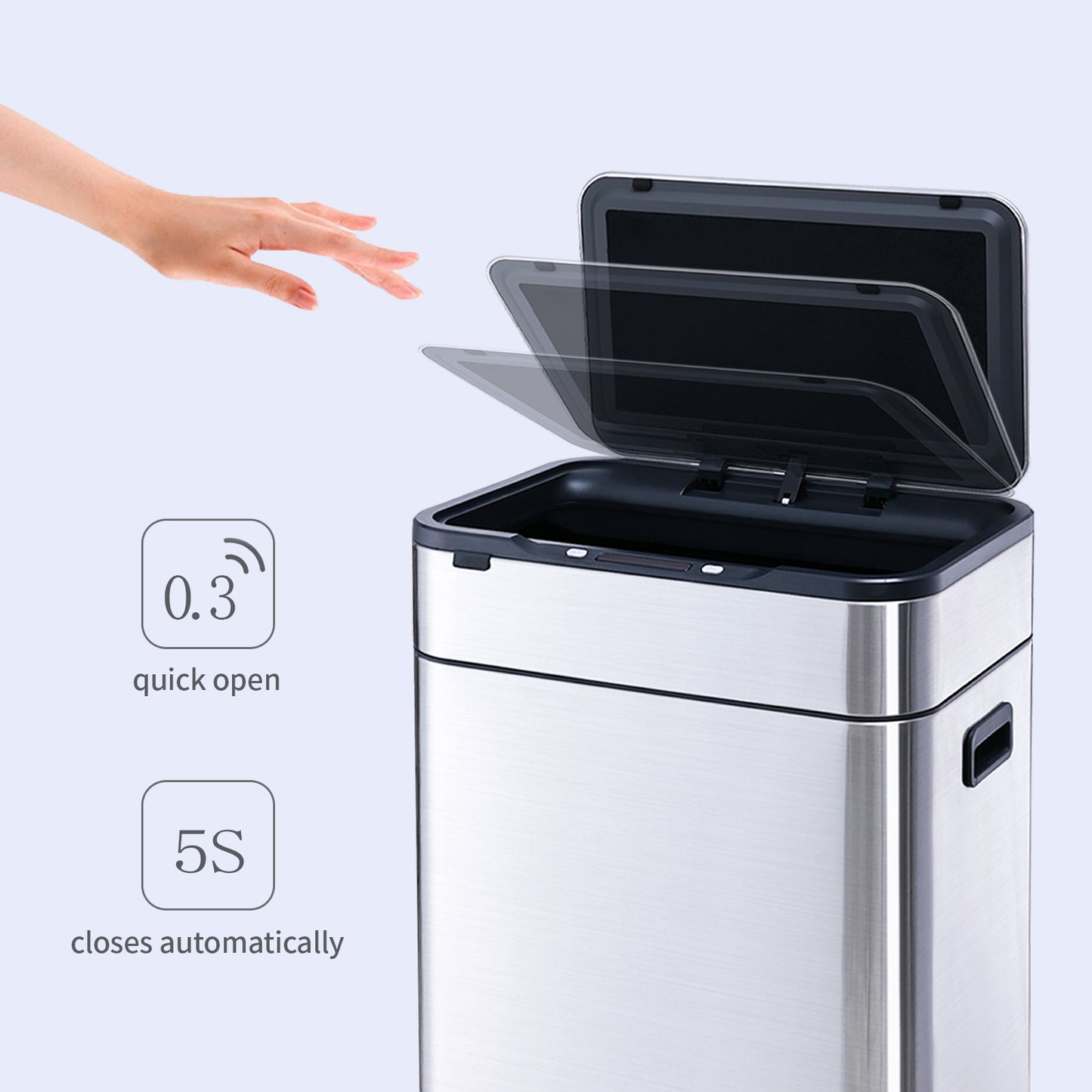 5524 Stainless Steel Induction Trash Bin