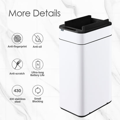 7535 Stainless Steel Induction Trash Bin