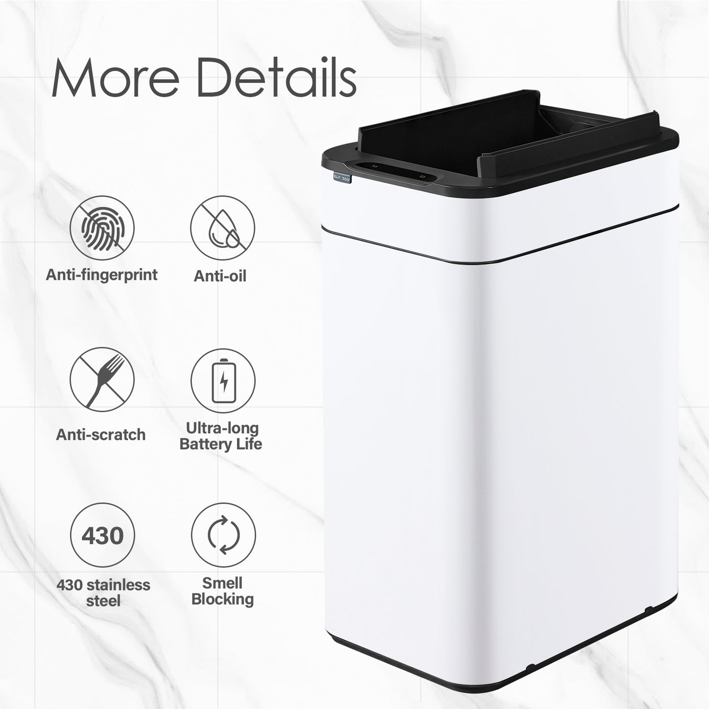 5535 Stainless Steel Induction Trash Bin