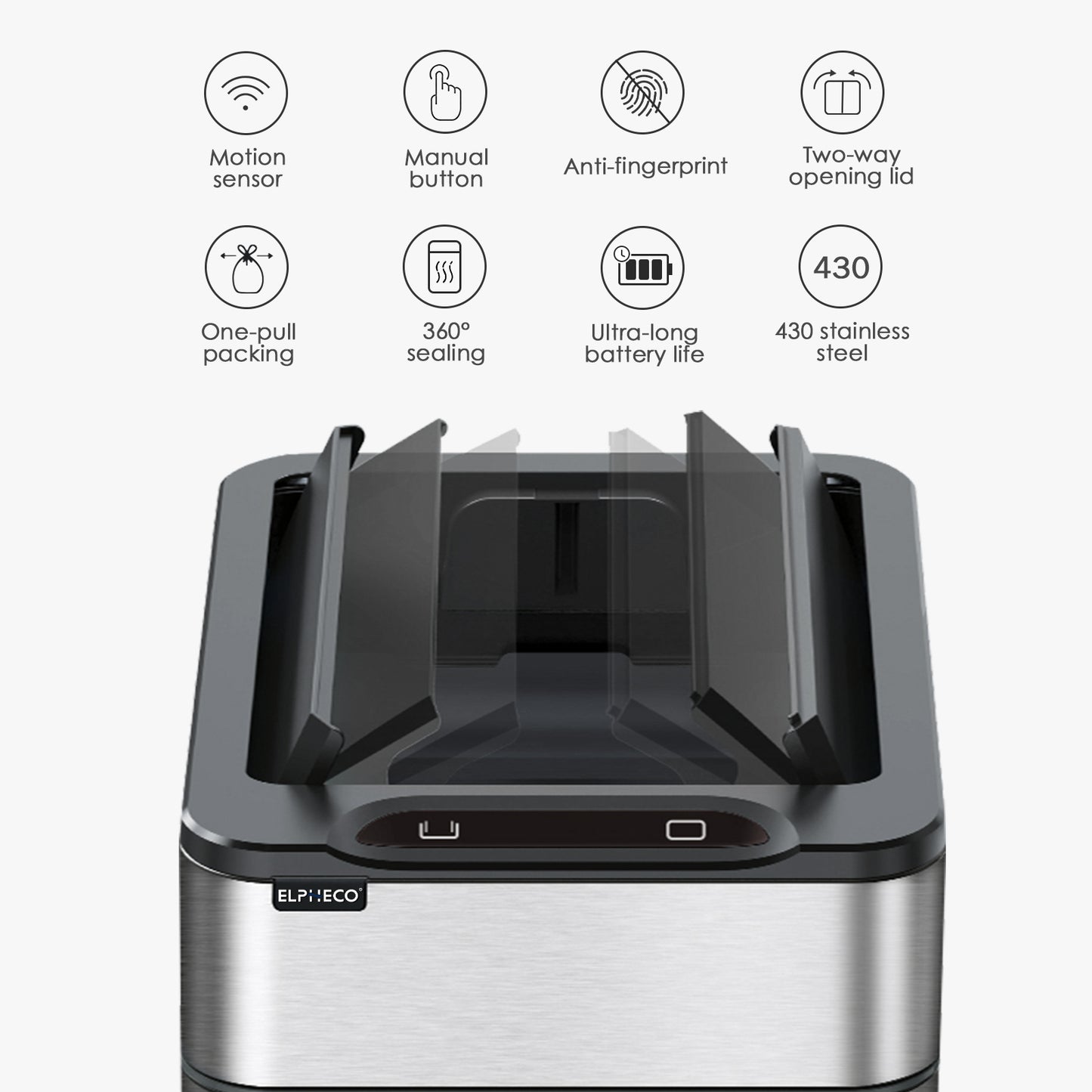 5535 Stainless Steel Induction Trash Bin