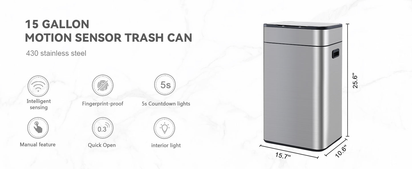 5515 Stainless Steel Trash Bin