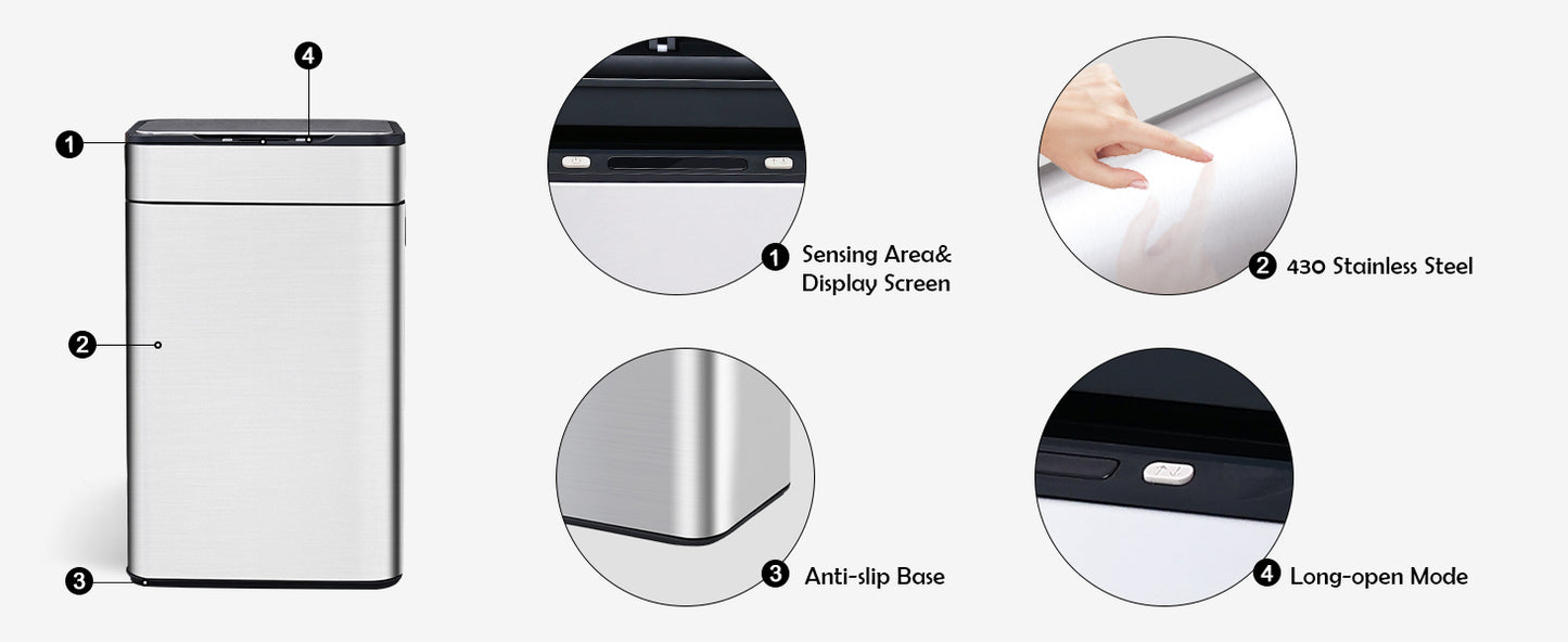 5515 Stainless Steel Trash Bin
