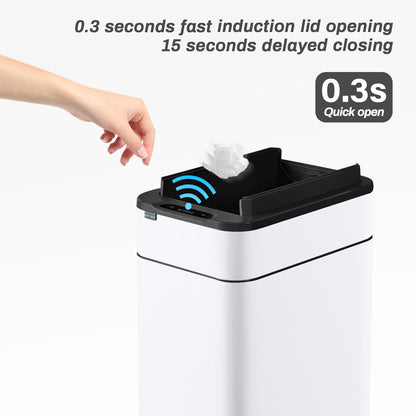 7535 Stainless Steel Induction Trash Bin