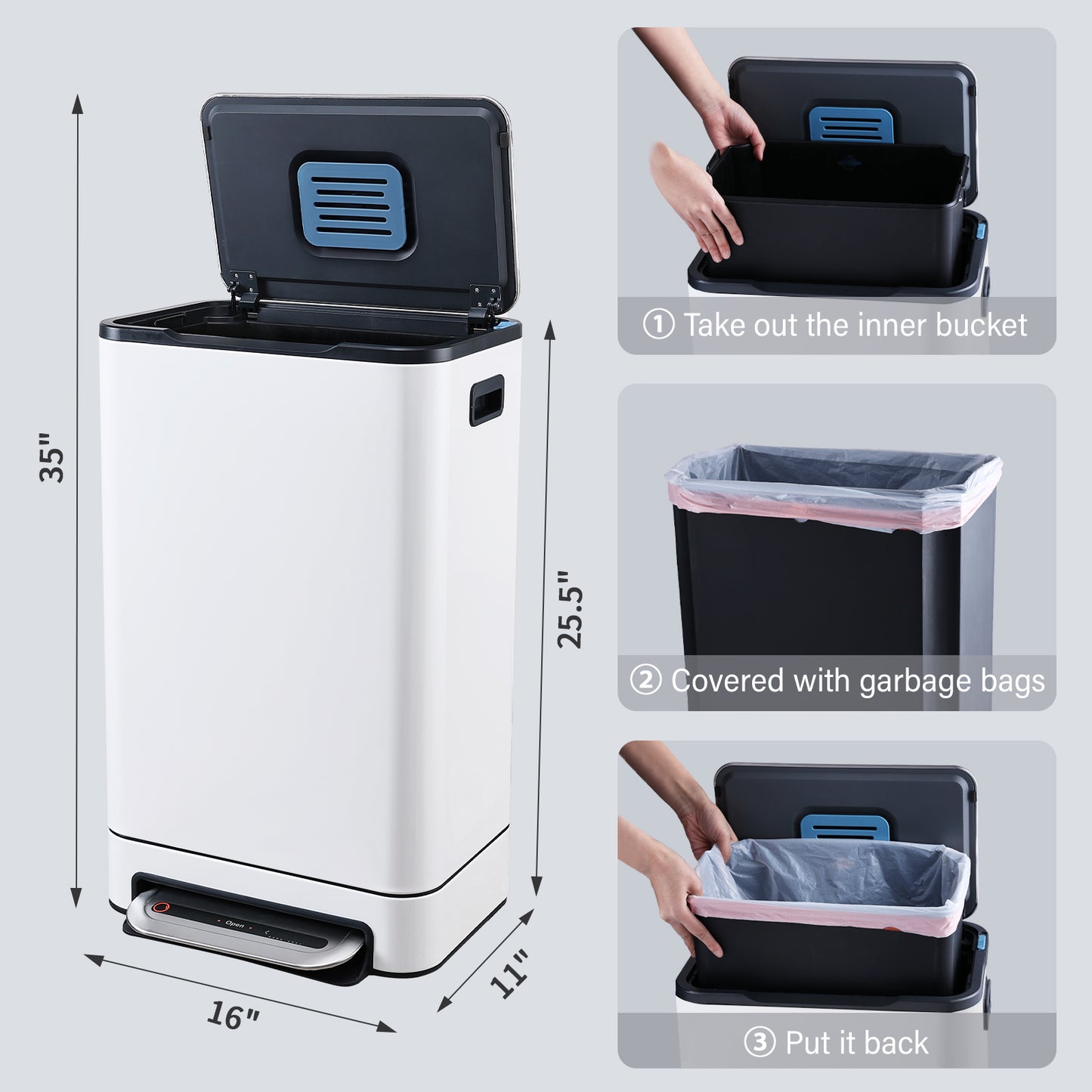 7116 Step Trash Can