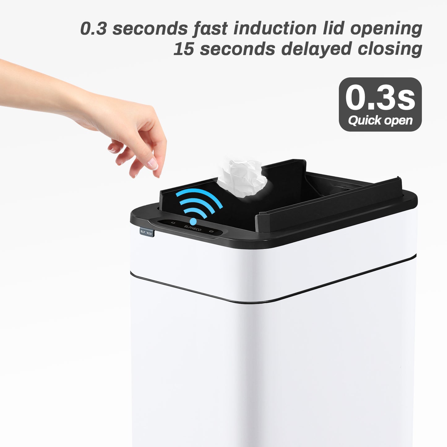 5535 Stainless Steel Induction Trash Bin