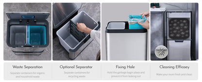 8892 Stainless Steel Induction Trash Bin