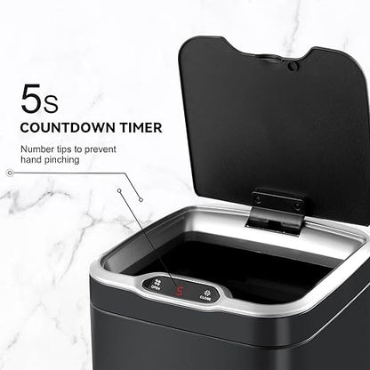 6312 Stainless Steel Induction Trash Bin