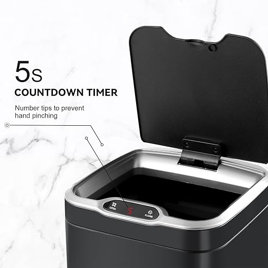 6312 Stainless Steel Induction Trash Bin