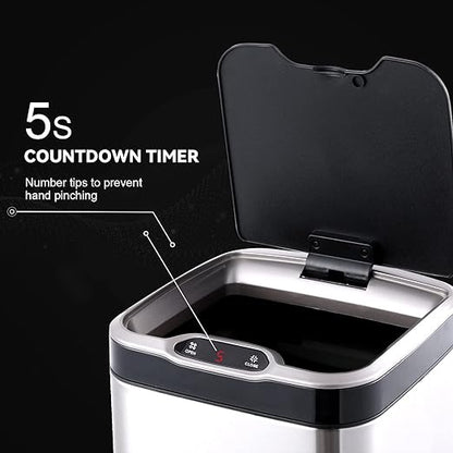 6312 Stainless Steel Induction Trash Bin