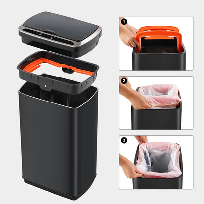 5112 Stainless Steal Induction Trash Bin