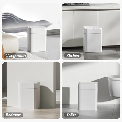 GALESENA Motion Sensor Trash Can With Lid 12L Automatic Small Slim Garbage Can Smart Trash Bin For Bathroom, Kitchen, Office, Bedroom, Living Room, Toilet,Trash containers for household use