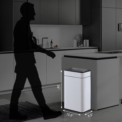 7535 Stainless Steel Induction Trash Bin