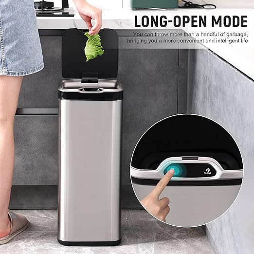 6312 Stainless Steel Induction Trash Bin