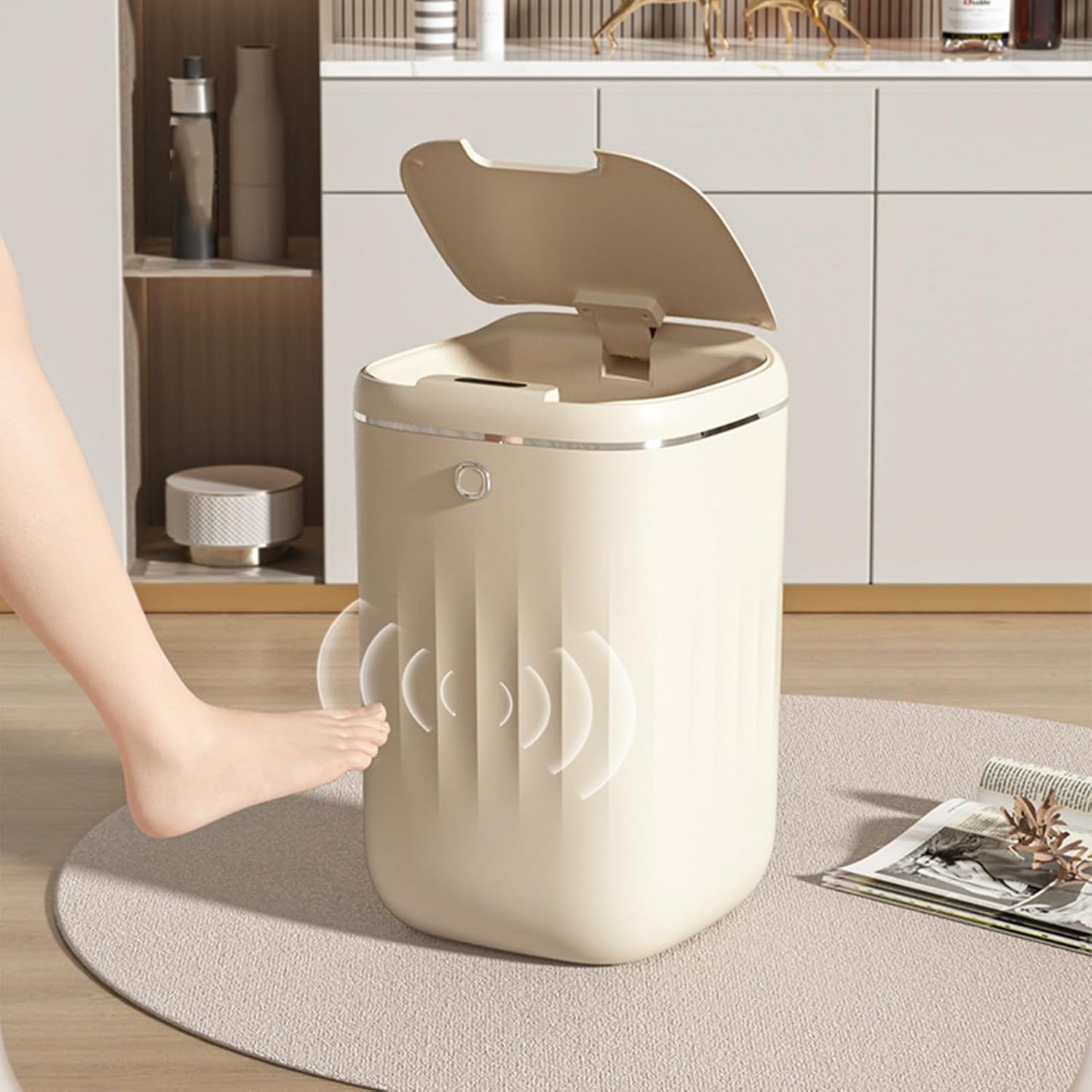 GALESENA Automatic Trash Can 20 Liter Touchless Waste Basket Motion Sensor Garbage Bin For Kitchen Bedroom,Trash cans for household purposes