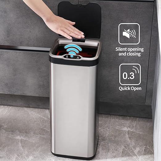 6312 Stainless Steel Induction Trash Bin