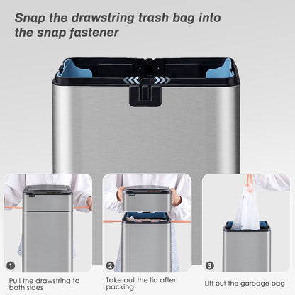 5535 Stainless Steel Induction Trash Bin