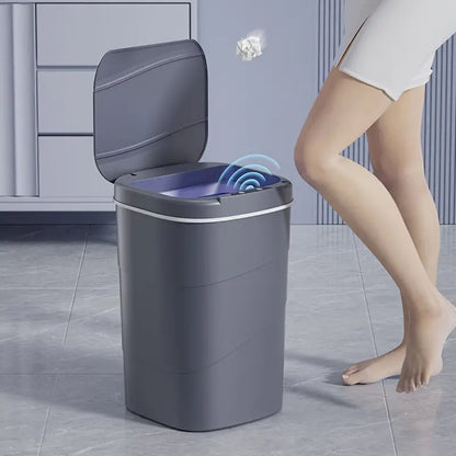 GALESENA 18L Smart Trash can, Covered Trash can, Waterproof, Automatic Sensing, Built-in Luminous Deodorant, Trash cans for household purposes,Suitable for Bedroom Bathroom Office Kitchen, etc