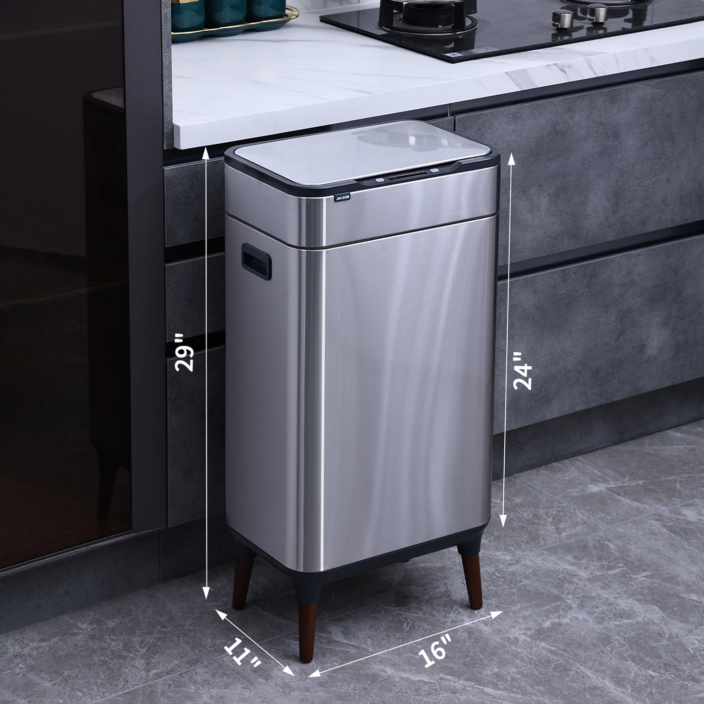5524 Stainless Steel Induction Trash Bin