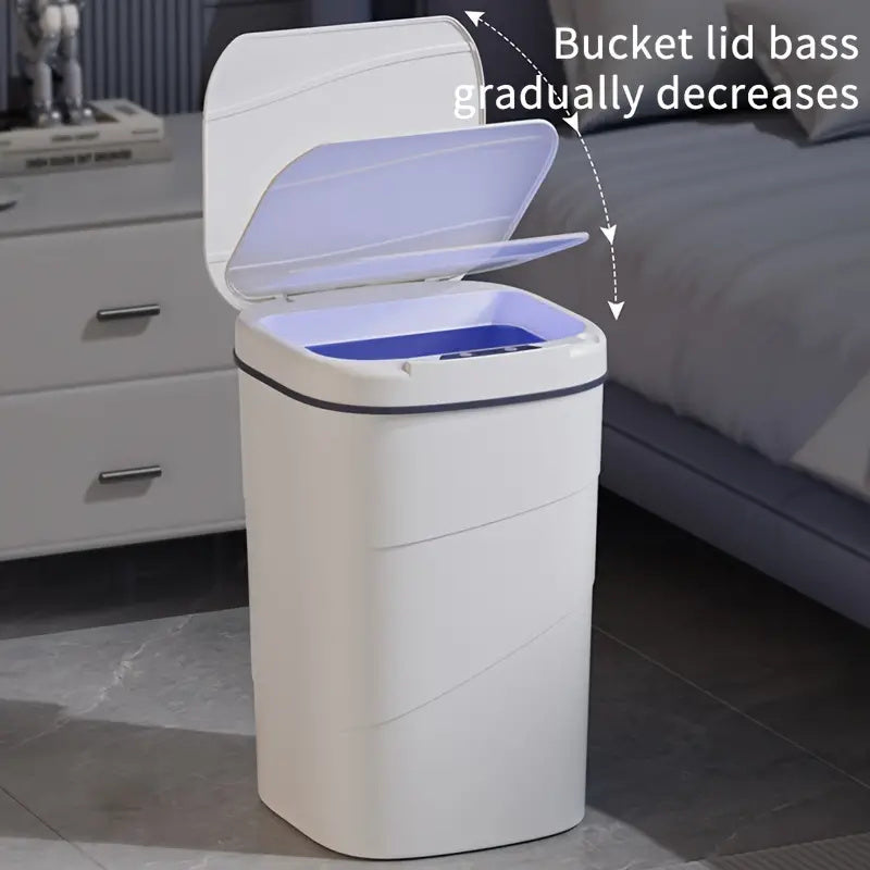 GALESENA 18L Smart Trash can, Covered Trash can, Waterproof, Automatic Sensing, Built-in Luminous Deodorant, Trash cans for household purposes,Suitable for Bedroom Bathroom Office Kitchen, etc