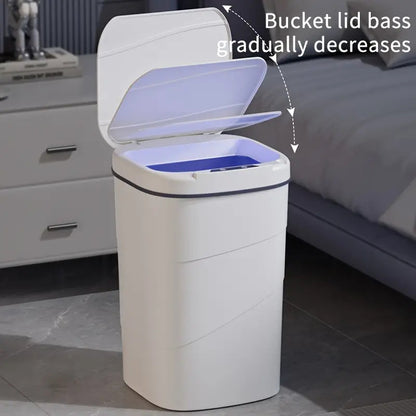 GALESENA 18L Smart Trash can, Covered Trash can, Waterproof, Automatic Sensing, Built-in Luminous Deodorant, Trash cans for household purposes,Suitable for Bedroom Bathroom Office Kitchen, etc